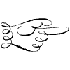 Hand Point 1 Element from Symbols - Flourishes Set