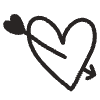 Heart 2 Element from Doodles - Monochrome Set