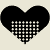 Heart Dot Element from Patterns Tiles - Monochrome Set