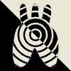 Heart Monster Focus Triangle Element from Patterns Tiles - Monochrome Set