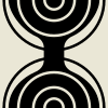 Hour Glass Focus Circle Element from Patterns Tiles - Monochrome Set