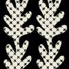 Leaves Fern Cross Element from Patterns Tiles - Monochrome Set