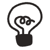 Light Bulb Element from Doodles - Monochrome Set