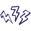 Lightning Shapes Doodle Element from Scribbles - Sketch Style Set