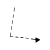 Line Arrow Angled Dashed Filled Head Long 5 Element from Arrows - Variable Line Thickness Set