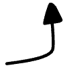 Line Arrow Angled Filled Head Element from Arrows - Variable Line Thickness Set