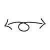 Line Arrow Double Head Spiral Element from Arrows - Variable Line Thickness Set