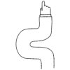 Line Arrow Hand Zigzag Non Filled Element from Arrows - Variable Line Thickness Set