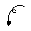 Line Arrow Spiral Down 2 Element from Arrows - Variable Line Thickness Set