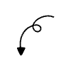 Line Arrow Spiral Down 4 Element from Arrows - Variable Line Thickness Set