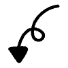 Line Arrow Spiral Down Element from Arrows - Variable Line Thickness Set