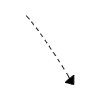 Line Arrow Straight Dashed Filled Head Long 5 Element from Arrows - Variable Line Thickness Set
