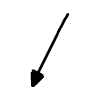 Line Arrow Straight Diagonal 2 Element from Arrows - Variable Line Thickness Set