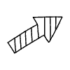 Line Arrow Thick 4 Non Filled Element from Arrows - Variable Line Thickness Set