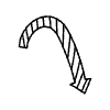 Line Arrow Thick Curve 2 Non Filled Element from Arrows - Variable Line Thickness Set