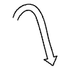 Line Arrow Thick Curve 3 Element from Arrows - Variable Line Thickness Set