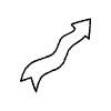 Line Arrow Thick Wiggle 1 Non Filled Element from Arrows - Variable Line Thickness Set