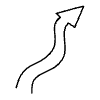 Line Arrow Thick Wiggle Element from Arrows - Variable Line Thickness Set
