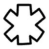 Line Asterisk Element from Hand Drawn Icons - Variable Thickness Set