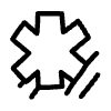 Line Asterisk Shadow Element from Hand Drawn Icons - Variable Thickness Set