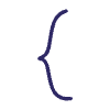 Line Braces Curly Left Element from Annotations - Variable Line Thickness Set