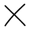 Line Cross Element from Hand Drawn Icons - Variable Thickness Set