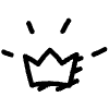 Line Crown Shadow Element from Hand Drawn Icons - Variable Thickness Set