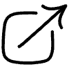 Line External Link Stroke Element from Hand Drawn Icons - Variable Thickness Set
