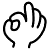 Line Hand Ok 1 Element from Hand Drawn Icons - Variable Thickness Set