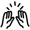 Line High Five Element from Hand Drawn Icons - Variable Thickness Set