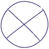 Line Highlight Eclipse Cross 3 Element from Annotations - Variable Line Thickness Set