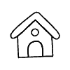 Line Home Non Filled Element from Hand Drawn Icons - Variable Thickness Set