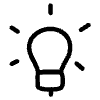 Line Idea Lightbulb Element from Hand Drawn Icons - Variable Thickness Set