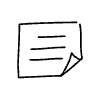 Line Memo Note Non Filled Element from Hand Drawn Icons - Variable Thickness Set