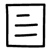 Line Note Document Element from Hand Drawn Icons - Variable Thickness Set