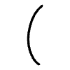 Line Parentheses Round Left Element from Annotations - Variable Line Thickness Set