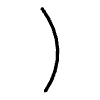 Line Parentheses Round Right Element from Annotations - Variable Line Thickness Set