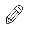 Line Pencil Edit Non Filled Element from Hand Drawn Icons - Variable Thickness Set