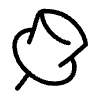 Line Pin Element from Hand Drawn Icons - Variable Thickness Set