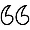 Line Quote Left Element from Hand Drawn Icons - Variable Thickness Set