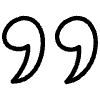 Line Quote Right Element from Hand Drawn Icons - Variable Thickness Set