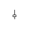 Line Slider Small 1 Non Filled Element from Hand Drawn Icons - Variable Thickness Set