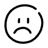 Line Smiley Sad Element from Hand Drawn Icons - Variable Thickness Set