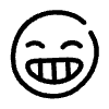 Line Smiley Smile Element from Hand Drawn Icons - Variable Thickness Set