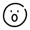 Line Smiley Surprise Element from Hand Drawn Icons - Variable Thickness Set