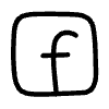 Line Social Media Facebook Element from Hand Drawn Icons - Variable Thickness Set