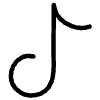 Line Social Media Tiktok Element from Hand Drawn Icons - Variable Thickness Set