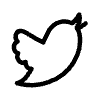 Line Social Media Twitter Element from Hand Drawn Icons - Variable Thickness Set