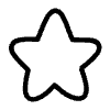 Line Star Element from Hand Drawn Icons - Variable Thickness Set