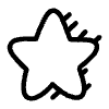 Line Star Shadow Element from Hand Drawn Icons - Variable Thickness Set
